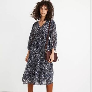 Tie-Waist Midi Dress in Harvest Vine Madewell M